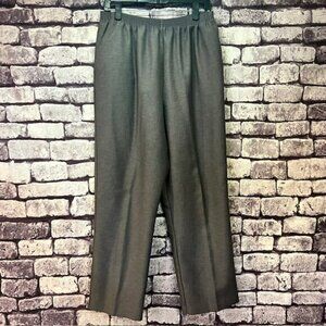 Alfred Dunner Gray Elastic Waist Pull on Pants Size 18